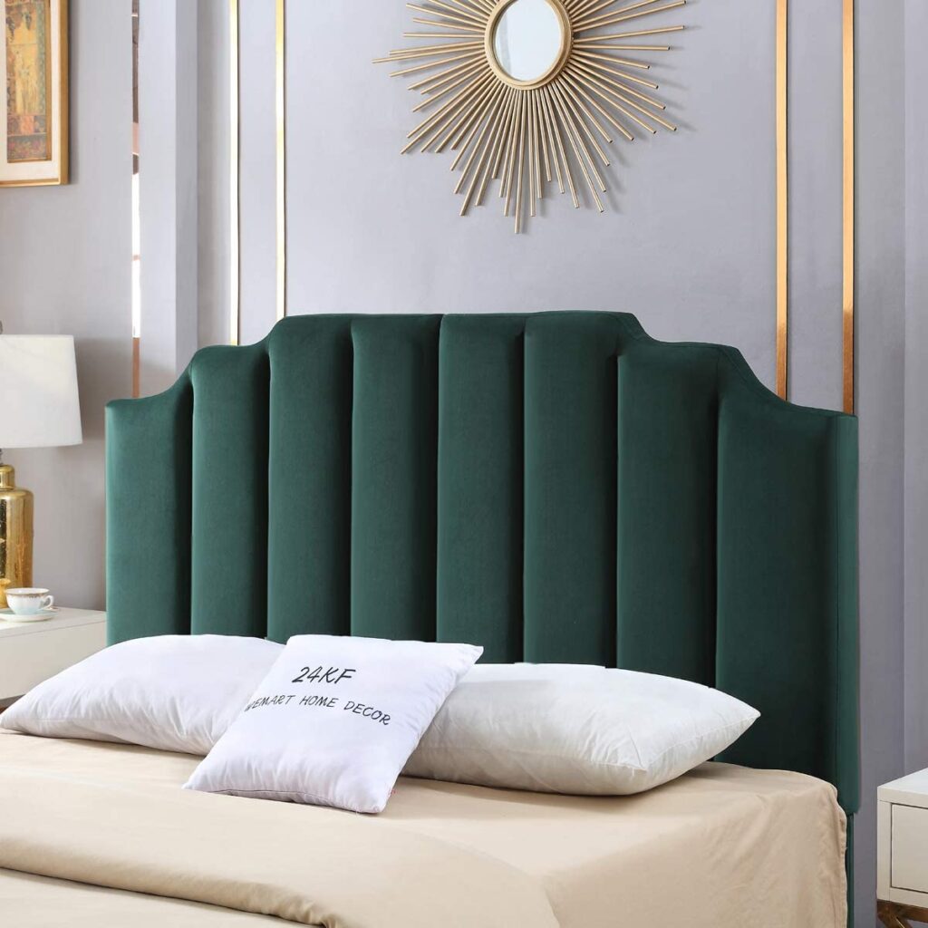 Modern headboard upholstery Dubai using elegant suede and silk fabrics