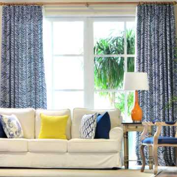 Rayon curtains with smooth drape and soft fabric texture