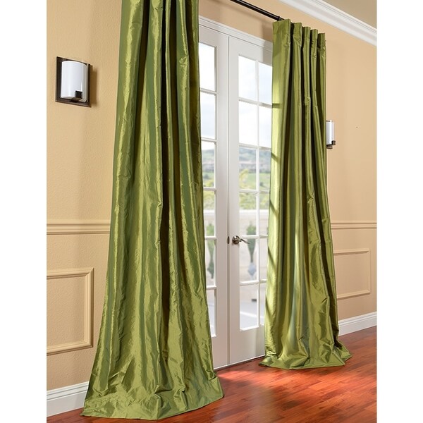 "Taffeta curtains with shiny smooth texture for elegant Dubai interior