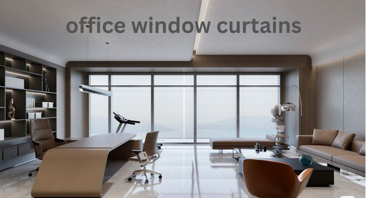 Stylish office window curtains in Dubai enhancing modern interiors