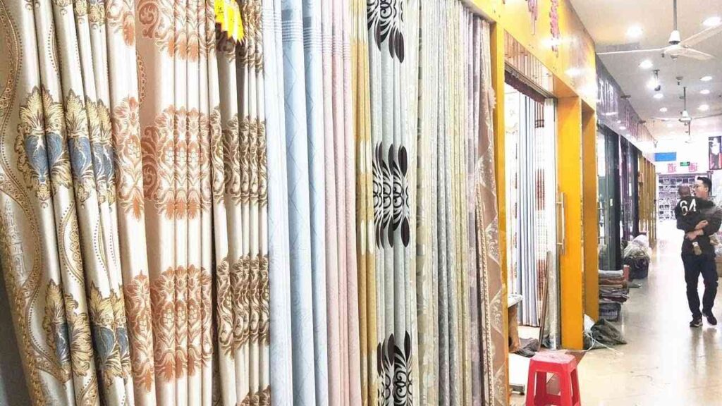 Affordable wholesale curtain fabric rolls and samples at Dragon Mart Dubai