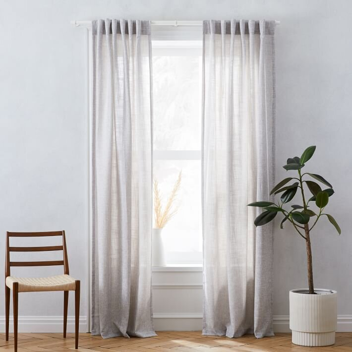 Contemporary minimalist curtain designs at West Elm Mall of Emirates Dubai