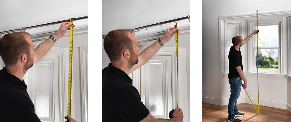 measuring full wall for curtains in Dubai home