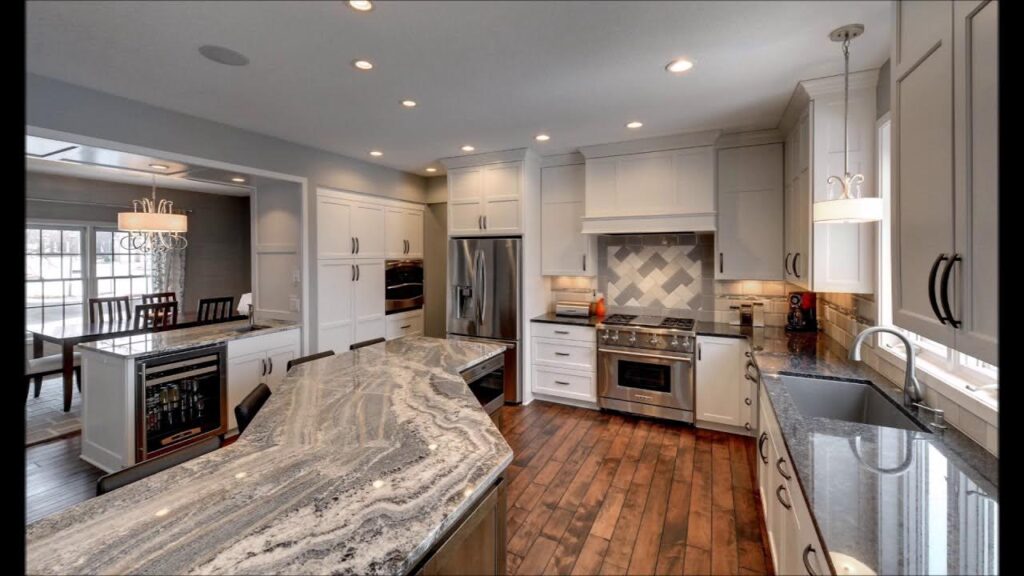 Compact kitchen renovation Dubai with pull-out cabinets and under-cabinet lighting